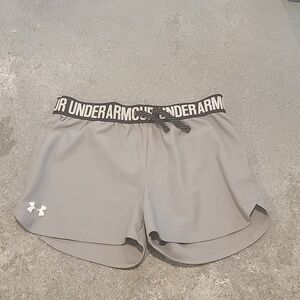 Girls Grey Under Armour Loose Shorts